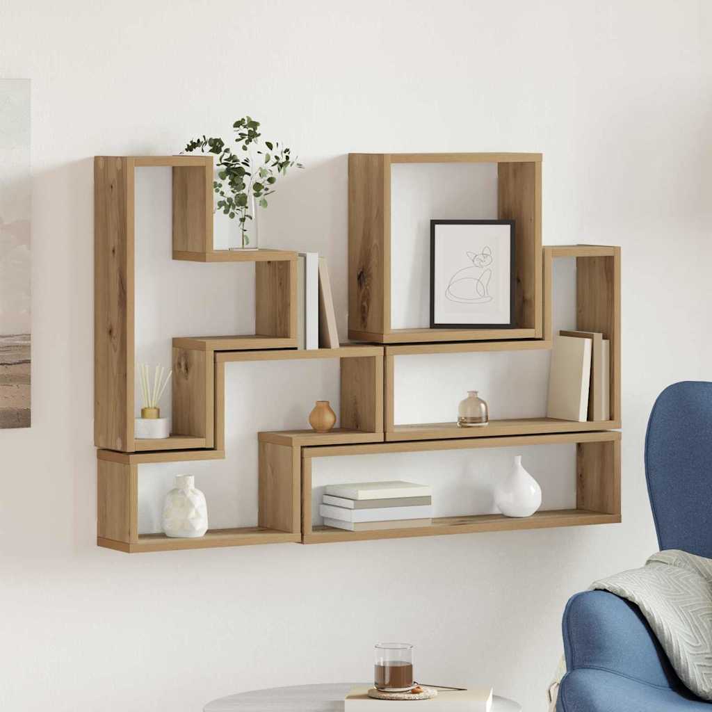 Vidaxl wandplank muurmontage artisan eiken 96 x 12 x 64 cm