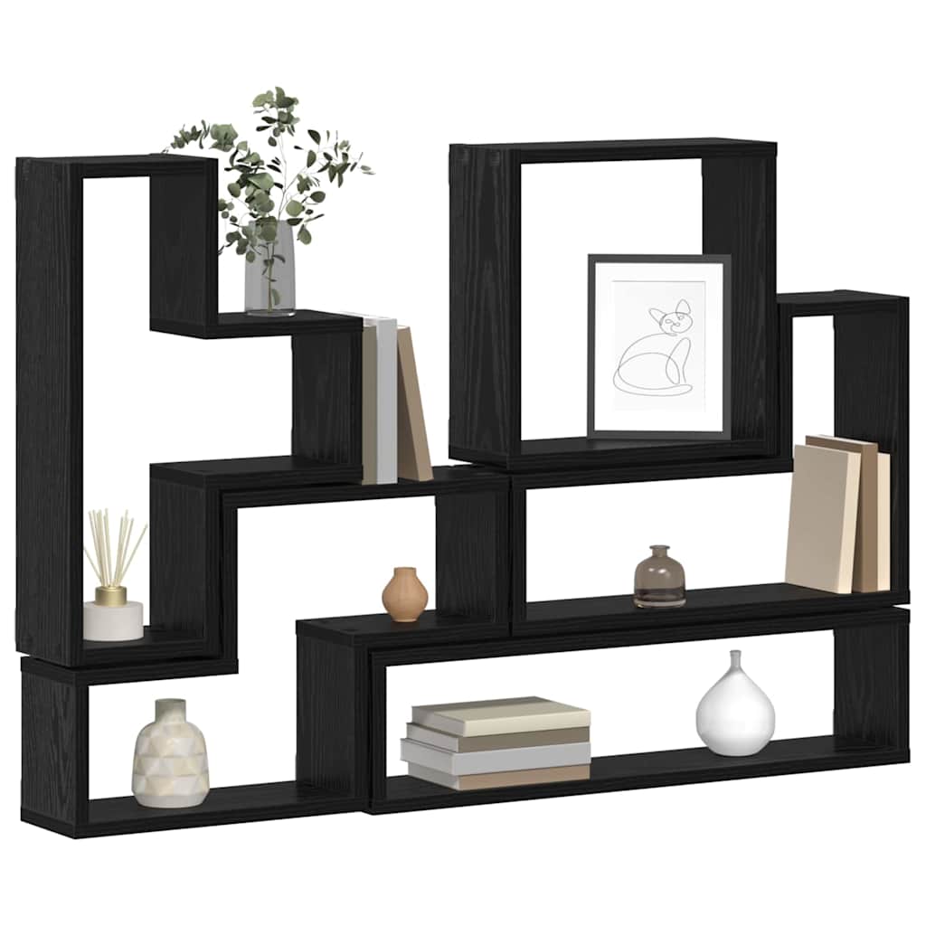 Vidaxl wandplank muurmontage zwart eiken 96 x 12 x 64 cm