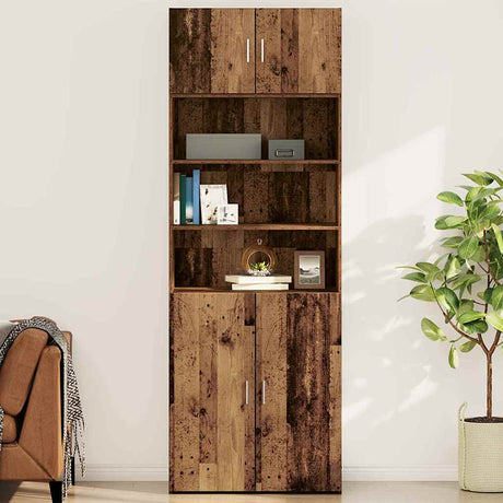 Vidaxl wandkast oud hout 80 x 42.5 x 40 cm bewerkt hout