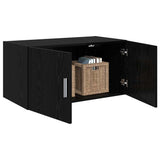 Vidaxl wandkast zwart eiken 80 x 42.5 x 40 cm bewerkt hout