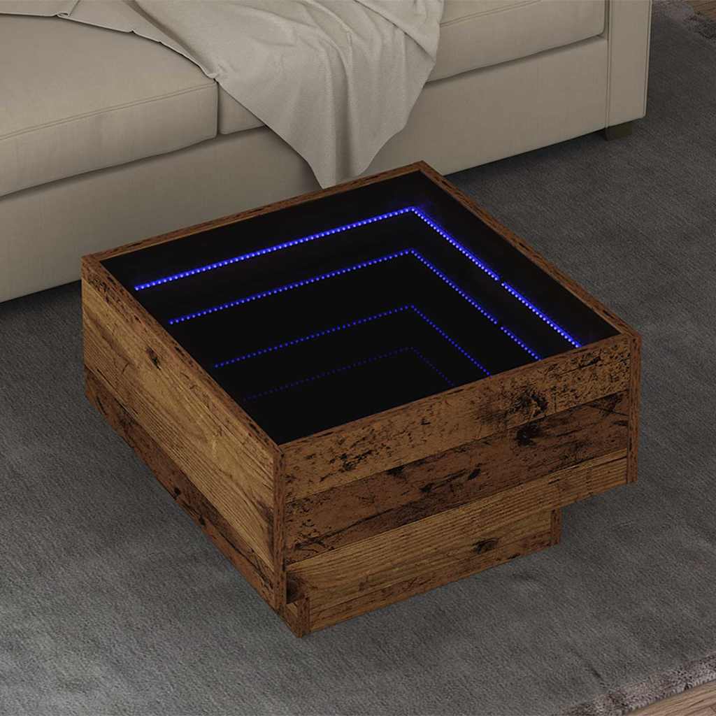 Vidaxl salontafel oud hout 50 x 50 x 30 cm