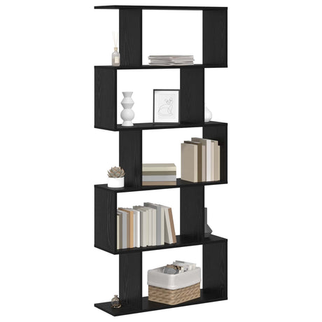 Vidaxl boekenkast 5-laags 70 x 24 x 161 cm bewerkt hout zwart eiken