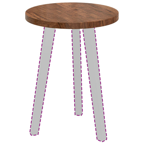 Vidaxl tafelblad ø 40 x 2,5 cm rond massief eikenhout licht bruin
