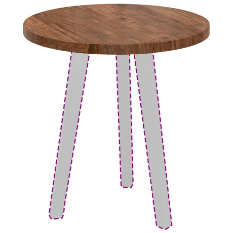 Vidaxl tafelblad ø 50 x 2,5 cm rond massief eikenhout licht bruin