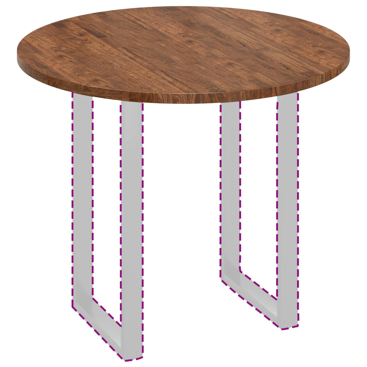 Vidaxl tafelblad ø 90 x 2,5 cm rond massief eikenhout licht bruin