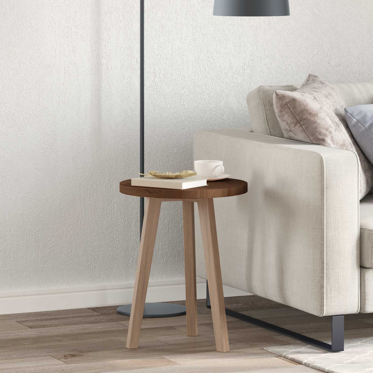 Vidaxl tafelblad ø 40 x 2,5 cm rond massief eikenhout donkerbruin