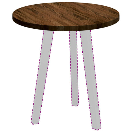 Vidaxl tafelblad ø 50 x 2,5 cm rond massief eikenhout donkerbruin