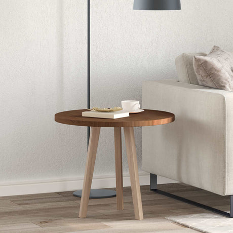Vidaxl tafelblad ø 60 x 2,5 cm rond massief eikenhout donkerbruin