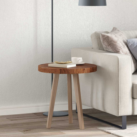 Vidaxl tafelblad ø 50 x 4 cm rond massief eikenhout licht bruin