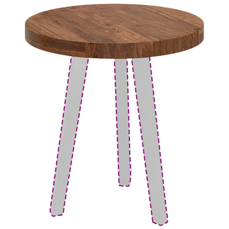 Vidaxl tafelblad ø 50 x 4 cm rond massief eikenhout licht bruin