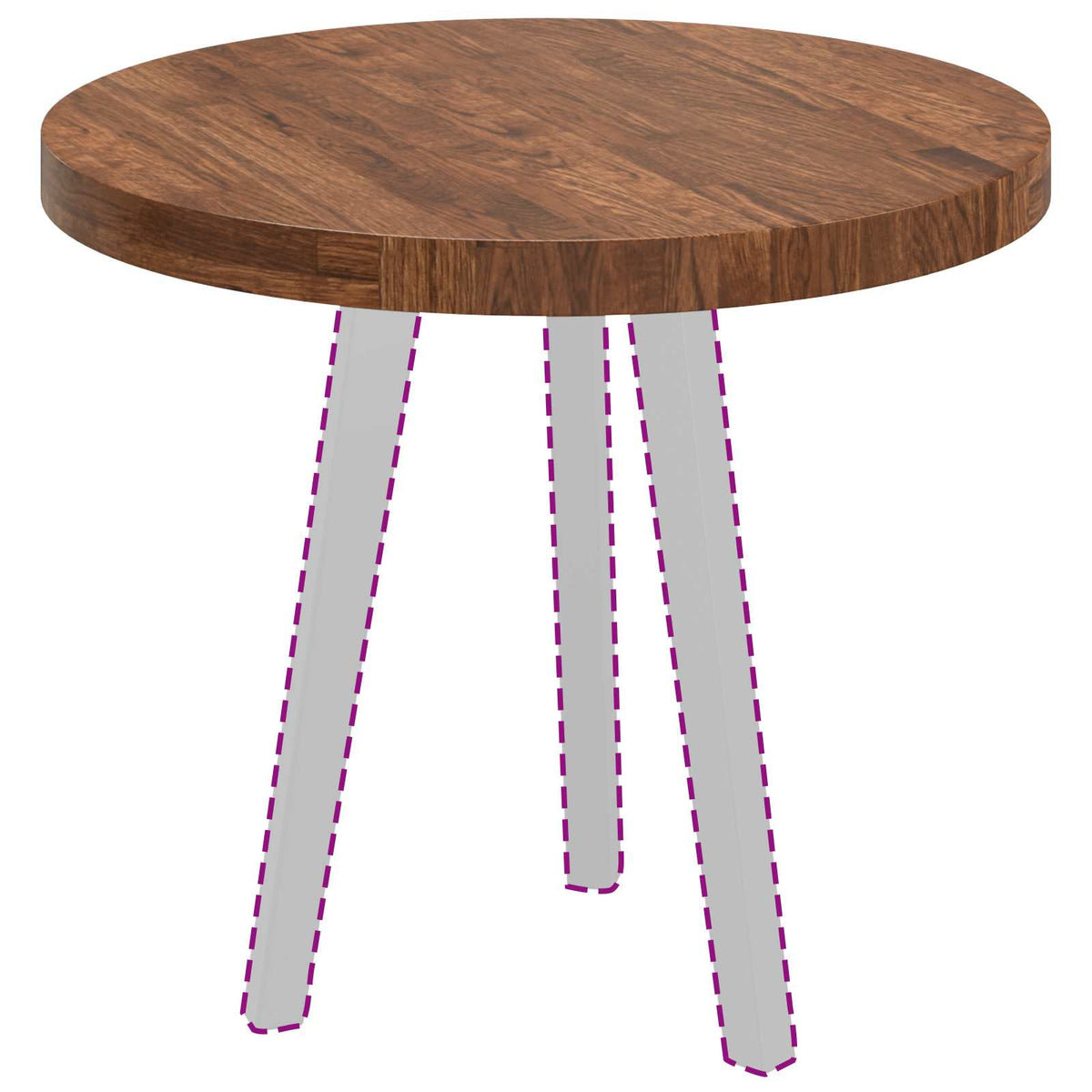Vidaxl tafelblad ø 60 x 4 cm rond massief eikenhout licht bruin