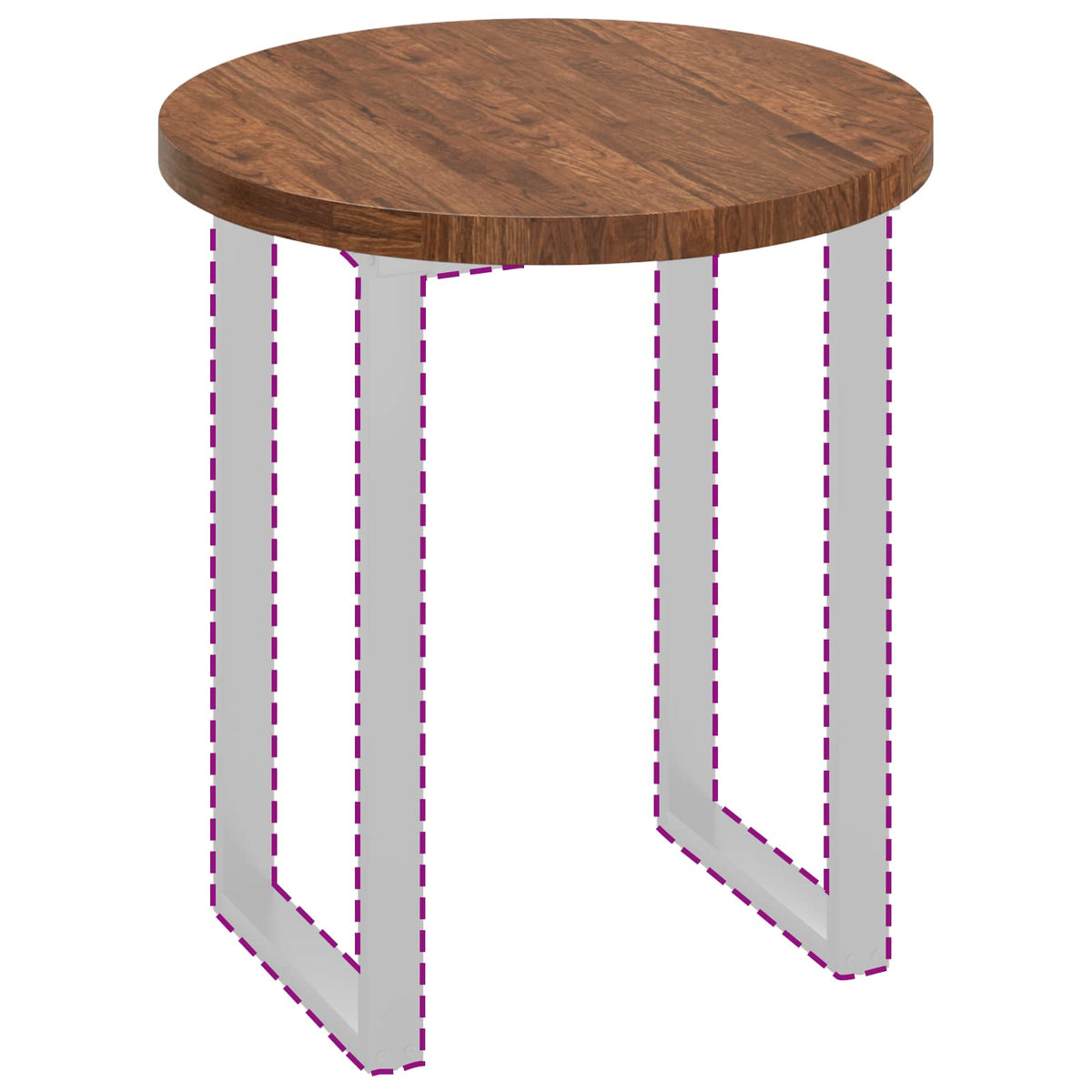 Vidaxl tafelblad ø 70 x 4 cm rond massief eikenhout licht bruin