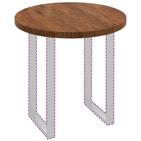 Vidaxl tafelblad ø 80 x 4 cm rond massief eikenhout licht bruin