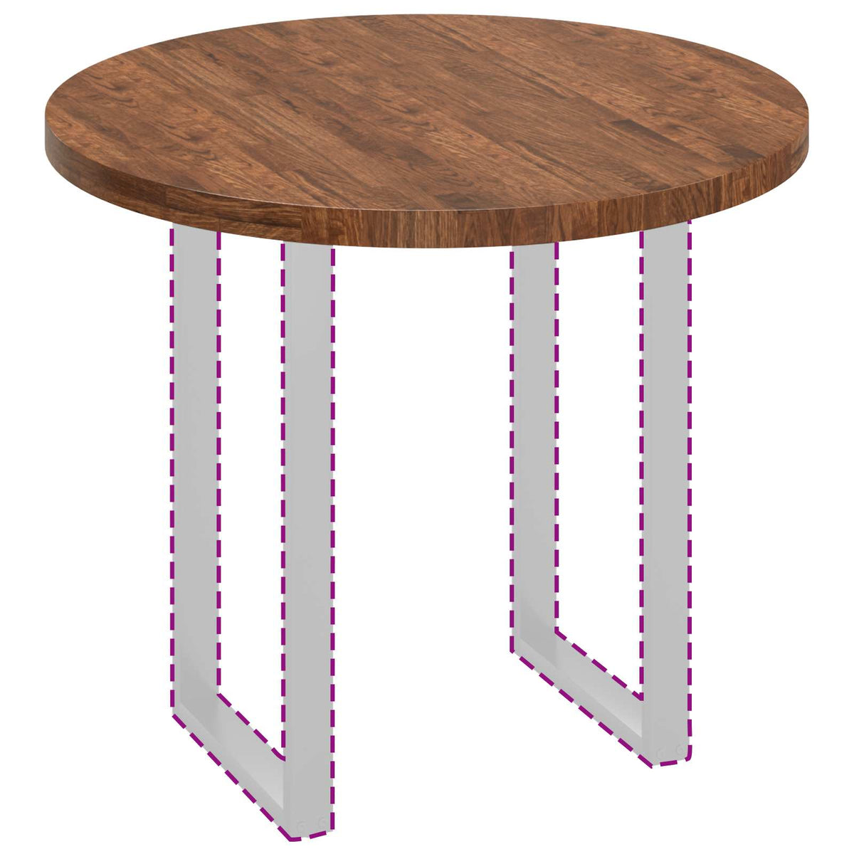 Vidaxl tafelblad ø 90 x 4 cm rond massief eikenhout licht bruin