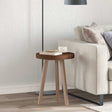 Vidaxl tafelblad ø 40 x 4 cm rond massief eikenhout donkerbruin