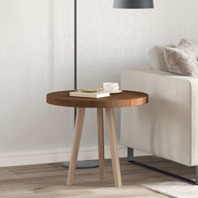 Vidaxl tafelblad ø 60 x 4 cm rond massief eikenhout donkerbruin