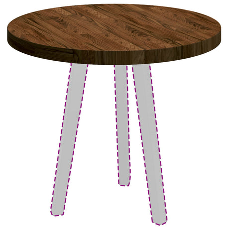 Vidaxl tafelblad ø 60 x 4 cm rond massief eikenhout donkerbruin