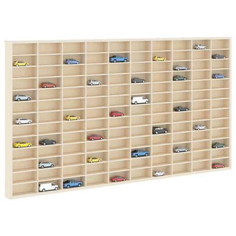 Vidaxl muurdisplaykast muurmontage beige 98 x 4,5 x 55 cm bewerkt hout