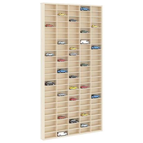 Vidaxl muurdisplaykast muurmontage beige 50 x 4,5 x 96 cm bewerkt hout