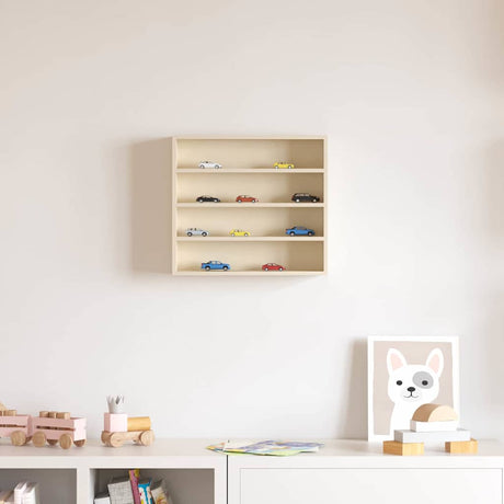 Vidaxl muurdisplaykast muurmontage beige 40 x 8,5 x 37 cm bewerkt hout