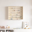 Vidaxl muurdisplaykast met plank beige 60 x 8,5 x 54 cm multiplex