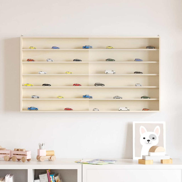 Vidaxl muurdisplaykast met plank beige 100 x 8,5 x 54 cm multiplex