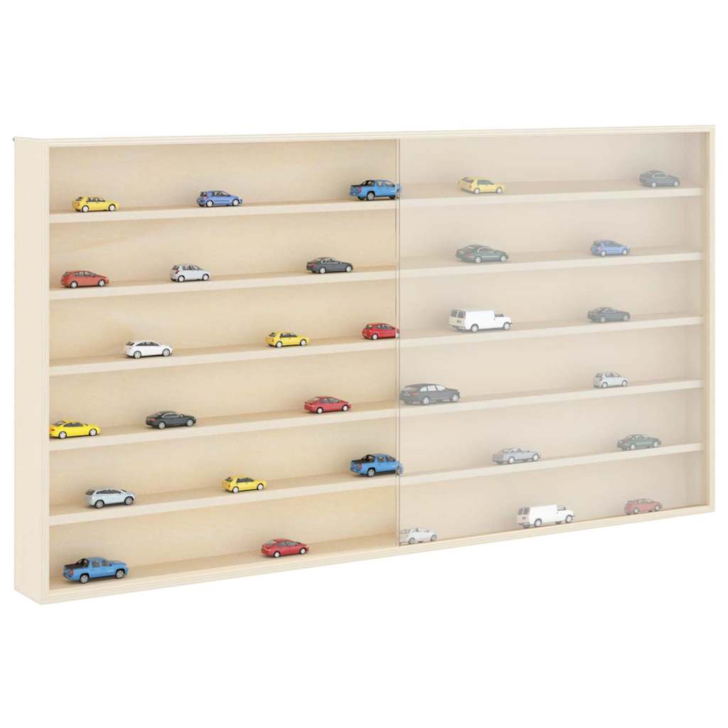Vidaxl muurdisplaykast met plank beige 100 x 8,5 x 54 cm multiplex