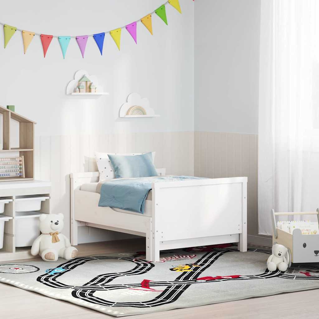 Vidaxl bedframe met hoofdeinde wit 80 x 200 cm bewerkt hout