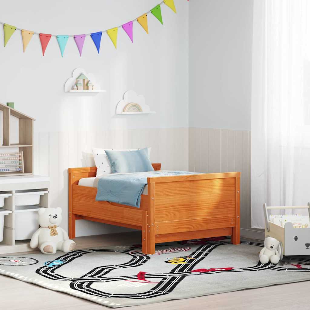 Vidaxl bedframe met hoofdeinde wasbruin 80 x 200 cm bewerkt hout