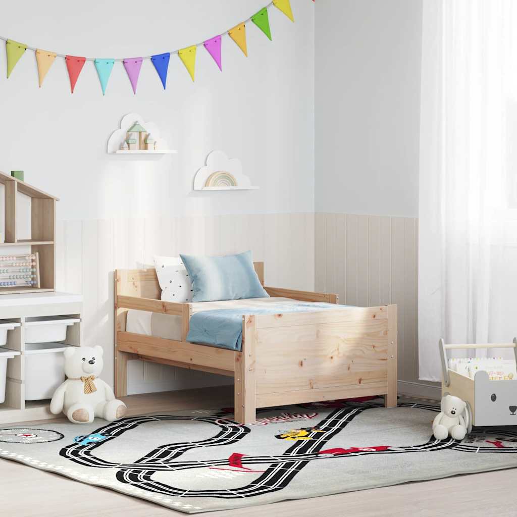 Vidaxl bedframe met hoofdeinde bruin 80 x 200 cm bewerkt hout