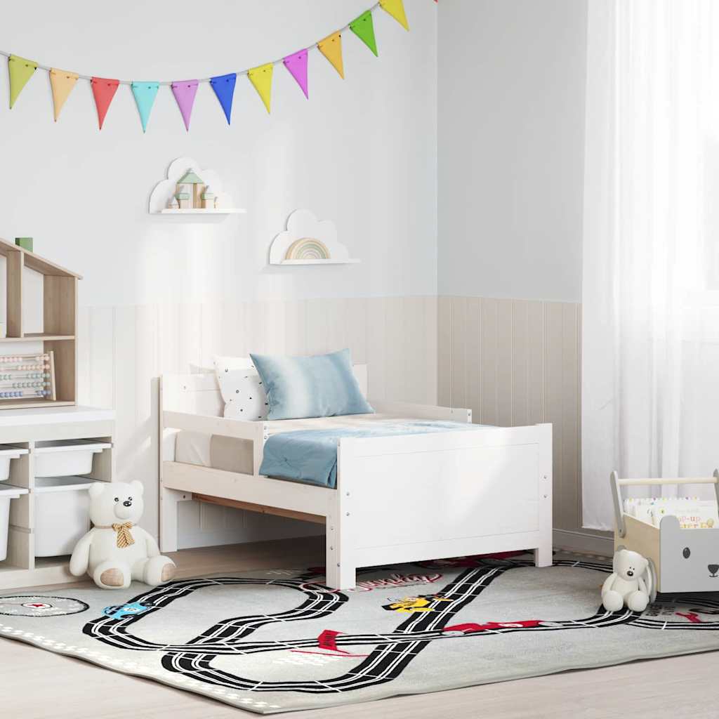 Vidaxl bedframe met hoofdeinde wit 80 x 200 cm bewerkt hout