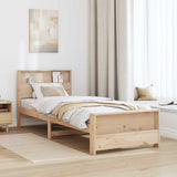 Vidaxl bedframe met plank bruin 80 x 200 cm massief grenenhout
