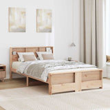 Vidaxl bedframe met plank bruin 120 x 190 cm massief grenenhout