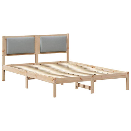 Vidaxl bedframe lichtgrijs 160 x 200 cm massief grenenhout