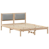 Vidaxl bedframe lichtgrijs 150 x 200 cm massief grenenhout