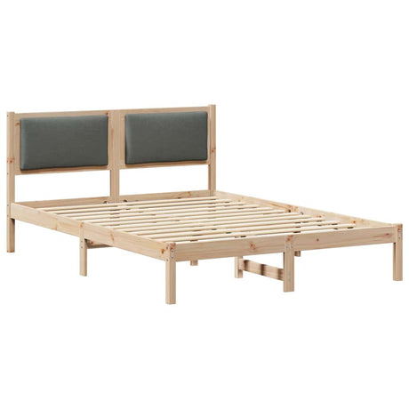 Vidaxl bedframe donkergrijs 150 x 200 cm massief grenenhout
