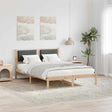 Vidaxl bedframe donkergrijs 140 x 200 cm massief grenenhout