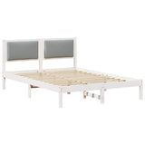Vidaxl bedframe lichtgrijs 140 x 200 cm massief grenenhout