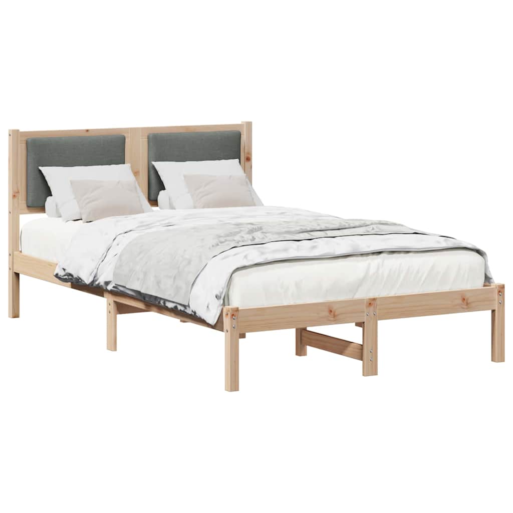 Vidaxl bedframe donkergrijs 120 x 200 cm massief grenenhout