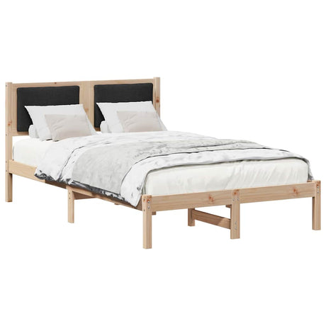 Vidaxl bedframe met hoofdeinde zwart 120 x 200 cm massief grenenhout