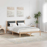 Vidaxl bedframe donkergrijs 140 x 190 cm massief grenenhout