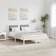 Vidaxl bedframe lichtgrijs 140 x 190 cm massief grenenhout