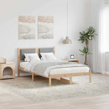 Vidaxl bedframe lichtgrijs 120 x 190 cm massief grenenhout