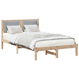 Vidaxl bedframe lichtgrijs 120 x 190 cm massief grenenhout