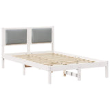 Vidaxl bedframe lichtgrijs 120 x 190 cm massief grenenhout