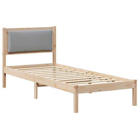Vidaxl bedframe lichtgrijs 80 x 200 cm massief grenenhout