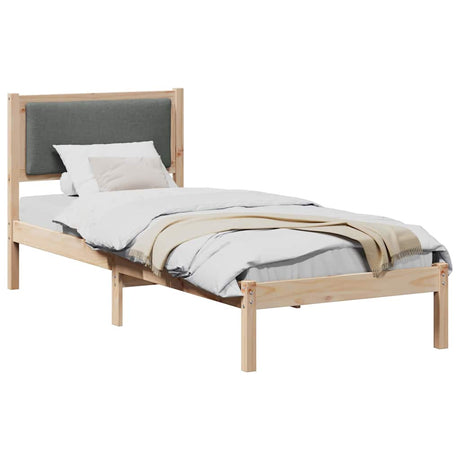 Vidaxl bedframe donkergrijs 80 x 200 cm massief grenenhout