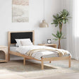 Vidaxl bedframe met hoofdeinde zwart 80 x 200 cm massief grenenhout
