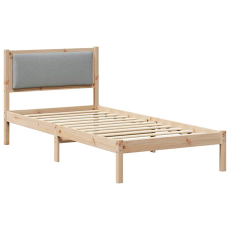 Vidaxl bedframe lichtgrijs 90 x 190 cm massief grenenhout