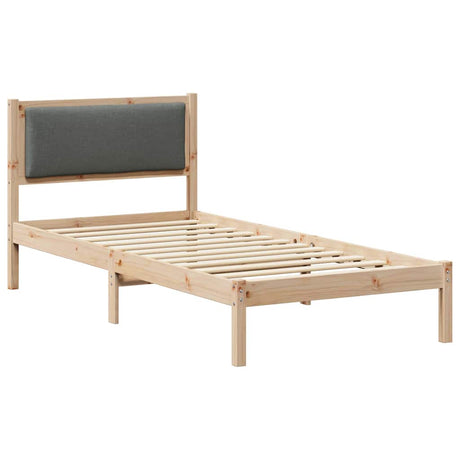Vidaxl bedframe donkergrijs 90 x 190 cm massief grenenhout